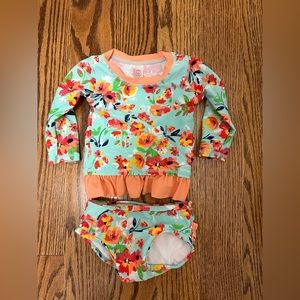 EUC Ruffle Butts Bathing Suit, Sz 6-12 mo
